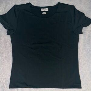 Aritzia Black Contour Short-Sleeve Tee